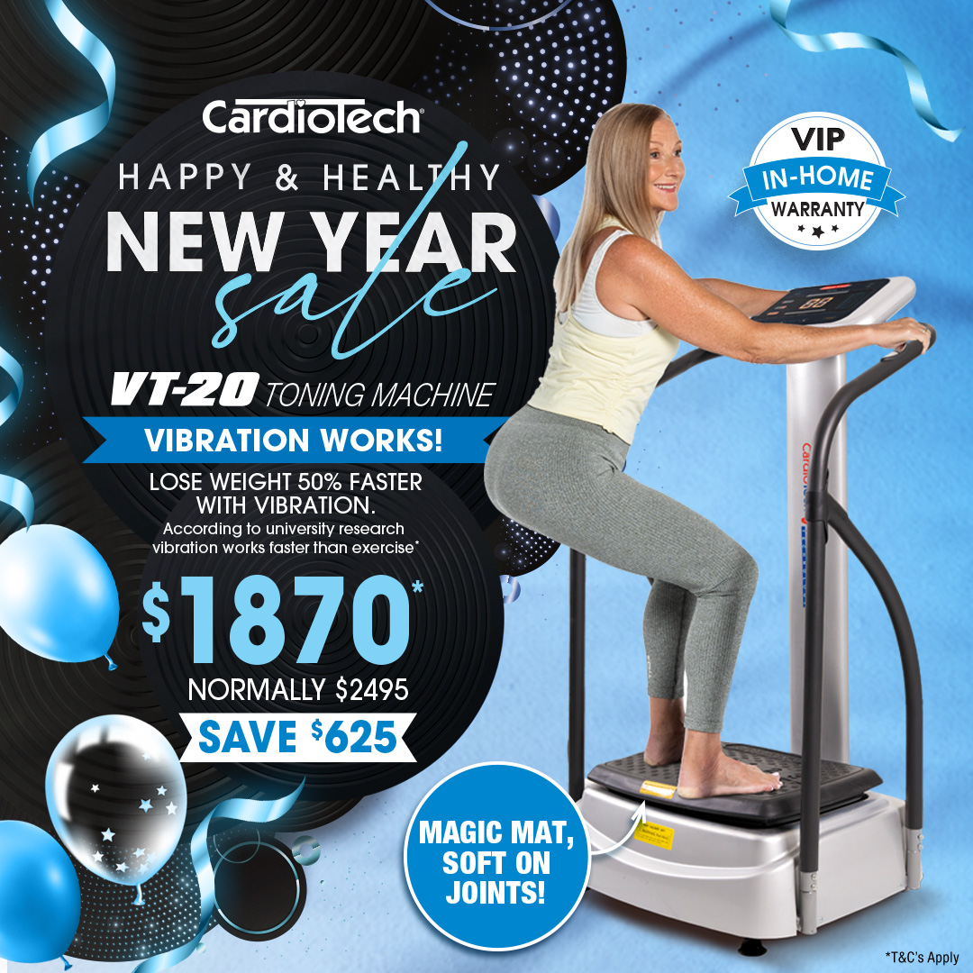 VT20 Vibration Machine NY2024 Promotion CardioTech   CT NY2024 Vibration FB Square 